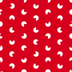 White Polka Dot on Red Background