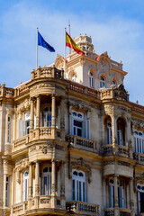 Architecture of the Atlantic coast of  Havana, the capital of Cuba