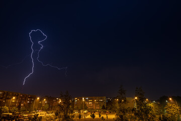 lightning in the city