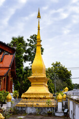 Fototapeta premium It's Vat sen, one of the Buddha complexes in Luang Prabang which is the UNESCO World Heritage city