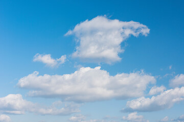 Naklejka na ściany i meble Blue sky and beautiful clouds. 