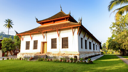 Obraz premium It's Vat Visounnarath, one of the Buddha complexes in Luang Prabang which is the UNESCO World Heritage city