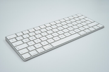 computer keyboard on white background