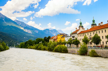 Fototapeta na wymiar It's Architecture of Innsbruck, Austria, federal state of Tyrol (Tirol)