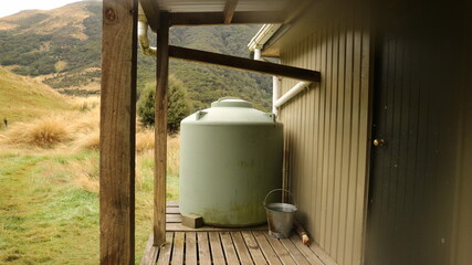 aparima hut water tank and hut