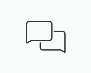 Talk bubble speech icon. Blank empty bubbles vector design elements. Chat on line symbol template. Dialogue balloon sticker silhouette.