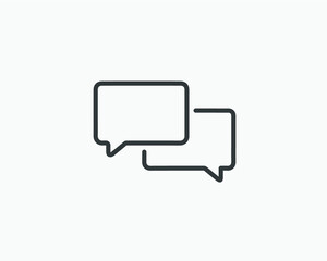 Fototapeta premium Talk bubble speech icon. Blank empty bubbles vector design elements. Chat on line symbol template. Dialogue balloon sticker silhouette.
