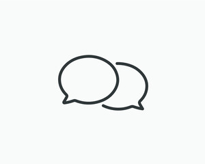 Talk bubble speech icon. Blank empty bubbles vector design elements. Chat on line symbol template. Dialogue balloon sticker silhouette.