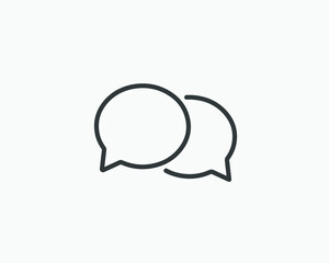 Talk bubble speech icon. Blank empty bubbles vector design elements. Chat on line symbol template. Dialogue balloon sticker silhouette.