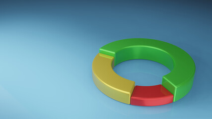 3d business  Graph and diagram chart business concept.