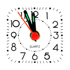 Clock around midnight