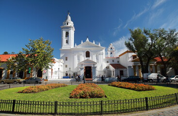Church at Recoleta Place in Buenos Aires City