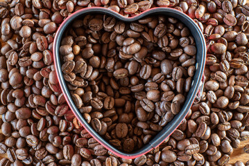 Kaffee im Herzen
