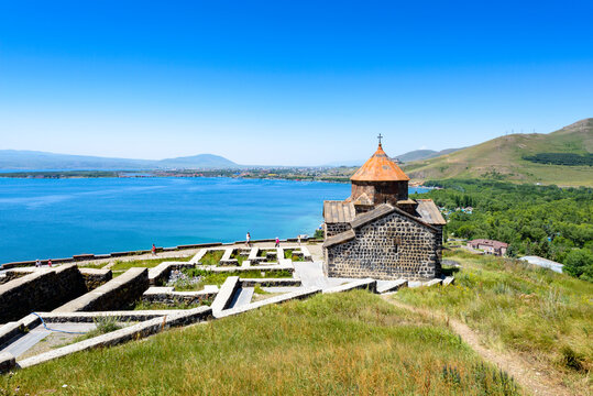 It's Sevanavank (Sevan Monastery), a monastic complex located on a shore of Lake Sevan in the Gegharkunik Province of Armenia