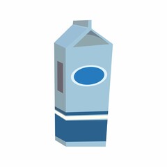 vector illustration of modern milk box design.