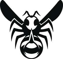 Simple Design of Bee Showing its Sting