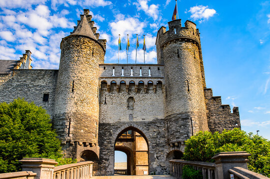 It's Het Steen, The Stone, Castle in Antwerp, Belgium