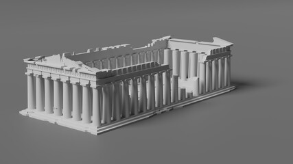 Fototapeta premium 3D scrlpture model streszczenie tapeta tło