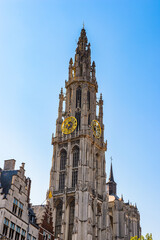 Fototapeta na wymiar It's Cathedral of our Lady in Antwerp, Belgium