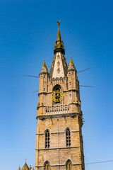 It's Belfry of the historic part of Ghent, Belgium.
