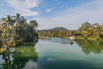 Fototapeta na wymiar View of Loboc river on Bohol island, Philippines