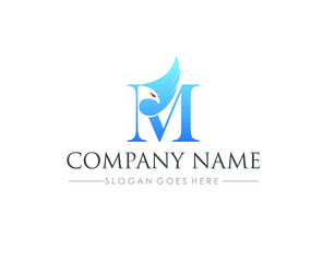 M Eagle business logo design