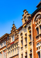 Fototapeta premium It's Colorful buildings in the historic part of Ghent, Belgium.