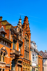 Obraz premium It's Colorful buildings in the historic part of Ghent, Belgium.