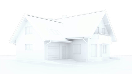 3D house  abstract wallpaper background