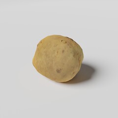3D low poly fruit and vegetable abstract wallpaper
