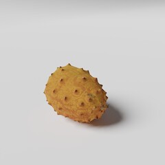 3D low poly fruit and vegetable abstract wallpaper