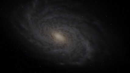 Cosmic landscape, beautiful science fiction wallpaper with endless deep space. 3D render