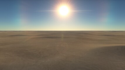 Cosmic landscape, beautiful science fiction wallpaper with endless deep space. 3D render