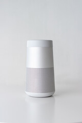 gray color speaker on white background