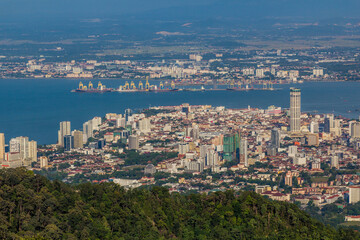 Obraz premium Aerial view of Penang, Malaysia