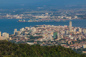 Fototapeta na wymiar Aerial view of Penang, Malaysia