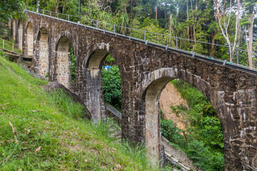 Fototapeta na wymiar Bridge of funicular to Penang hill, Malaysia