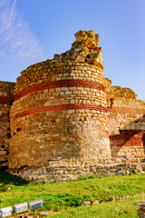 Fortifications at the entrance of Nesebar, ancient town on the Bulgarian Black Sea Coast