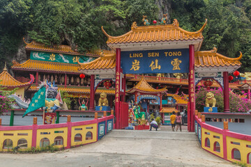IPOH, MALAYASIA - MARCH 25, 2018: Entrance of the Ling Sen Tong Temple in Ipoh, Malaysia.
