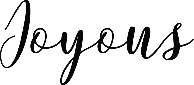 Joyous quote. Modern calligraphy text. Vector hand-drawn illustration black and white