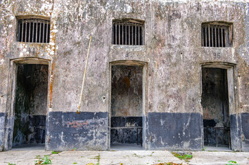 Fototapeta na wymiar Abandonned cells in the Prison in Saint Laurent du Maroni, French Guiana, South America