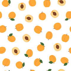 Apricot. Seamless Vector Patterns 