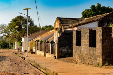 Fototapeta na wymiar Architecture of Bolama, the former capital of Portuguese Guinea