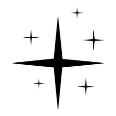 doodle set of vector stars sparkle icon, Clean star icon. Glowing light effect stars and shining burst. isolated on white background. vector illustration