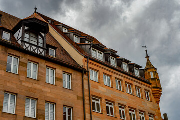 Fototapeta premium Architecture of Nuremberg, the largest in town in Franconia, Bavaria state, Germany