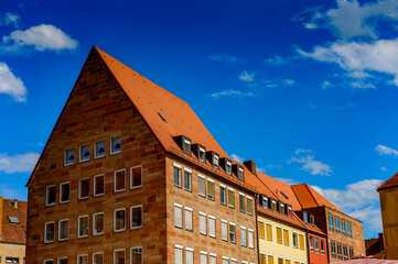 Fototapeta premium Architecture of Nuremberg, the largest in town in Franconia, Bavaria state, Germany