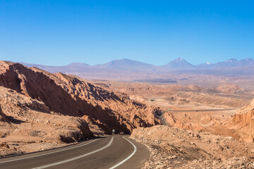 Scenic road in the Atacama desert, Chile