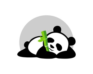 Sleeping panda with a bamboo © DitaTiara