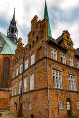 Building in the Old Part of Lubeck, a city in Schleswig-Holstein, northern Germany. UNESCO World Heritage