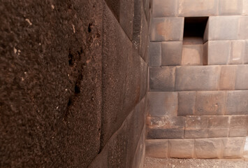 Old stone wall in perspective